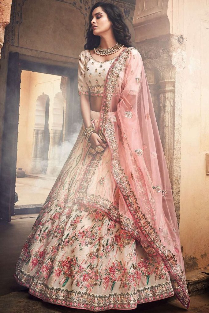 designer embroidered wedding lehenga choli uk - shopkund