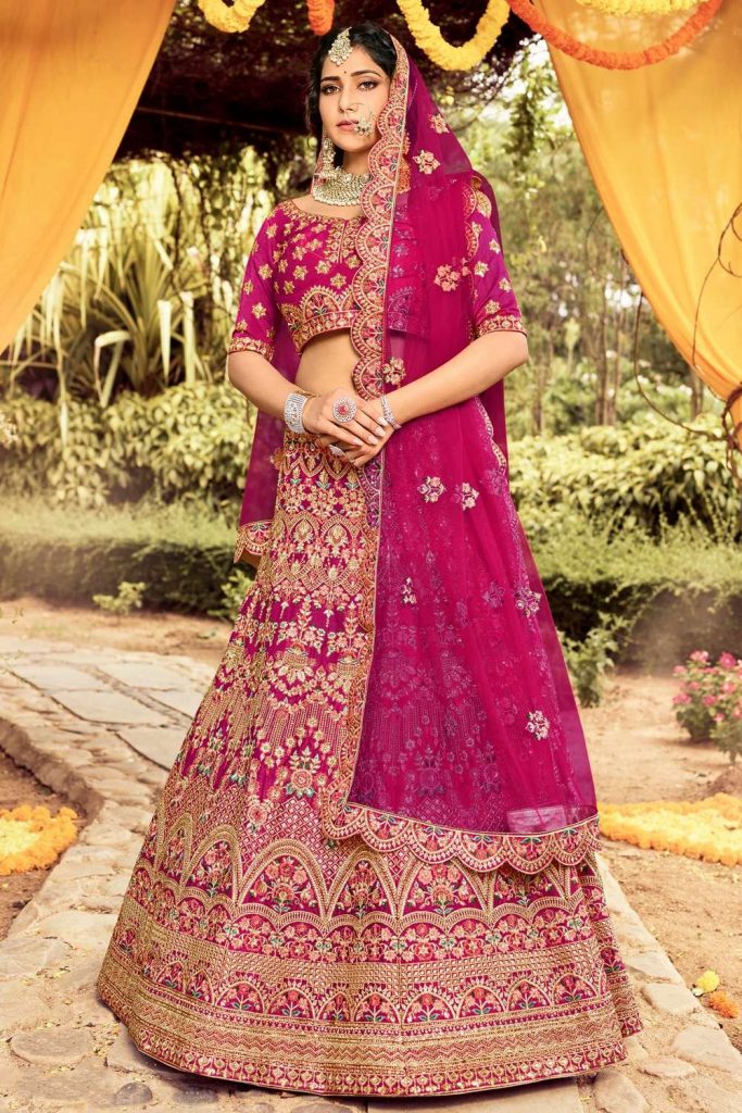 Bridal Pink Lehenga UK - Shopkund