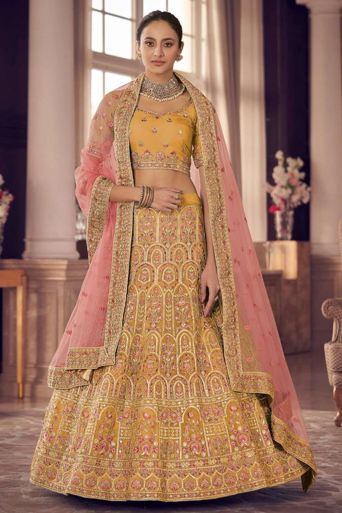 Yellow Lehenga Choli for Wedding - Shopkund