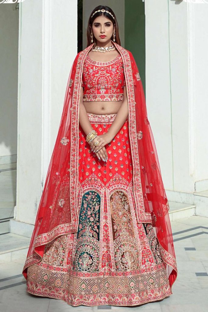 Red Bridal Lehenga Choli UK - Shopkund