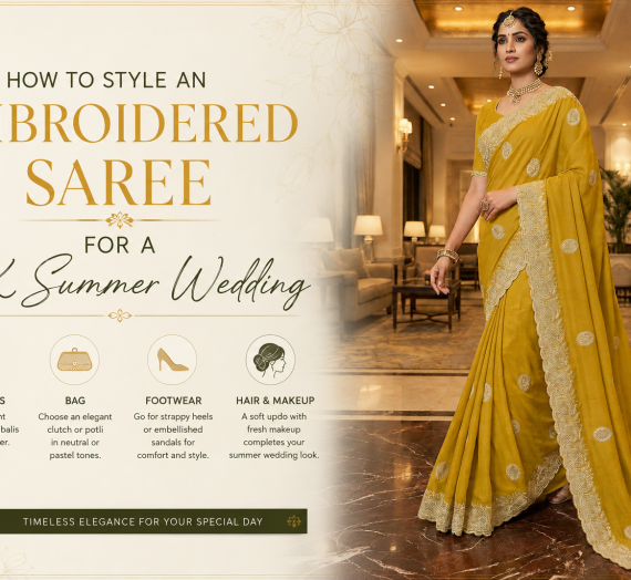 How to Style an Embroidered Saree for a UK Summer Wedding