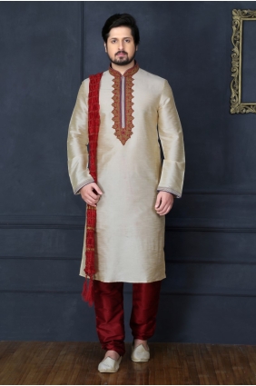Classy Gold Dupion Art Silk Ethnic Wear Kurta Readymade Kurta Payjama KUR0227