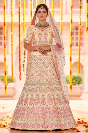 Embroidered Crepe Yellow Wedding Lehenga Choli with Dupatta LC4641