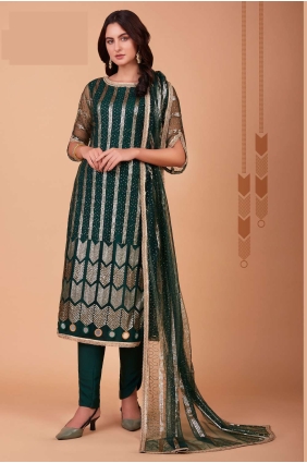 Net Green Salwar Kameez in Embroidered SK152811