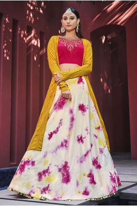 Pink Cotton Lehenga Choli with Embroidered LC6497