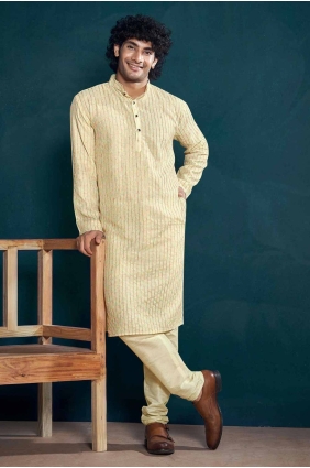 Viscose Men Kurta in Off white KURR294