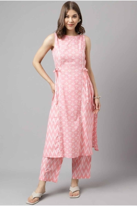 Cotton Plain Baby pink Kurti KTI2653