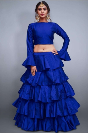 Royal blue Silk Lehenga Choli LCU0010