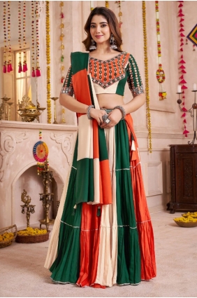 Weaving Viscose Lehenga Choli in Multicolor with Dupatta LC8632