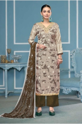 Organza Salwar Kameez with Printed SK155354