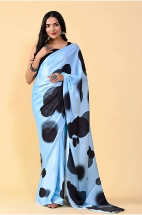 Saree with Multicolor Digital print Silk SR24860
