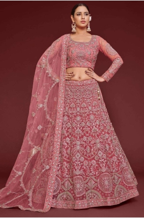 Fantasy rose Wedding Lehenga Choli with Embroidered Soft net LC7183