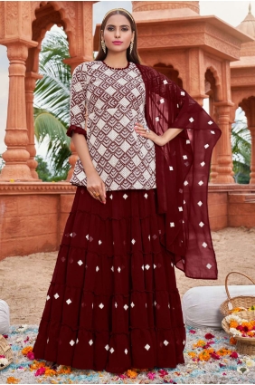Georgette Multi Sharara Suit with Dupatta SS0966